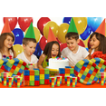 thumbnail image 7 of Building Blocks Birthday Party Supplies Set Plates Napkins Cups Tableware Kit for 16 by Birthday Galore, 7 of 7