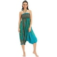 thumbnail image 4 of Combinaison Harem Boho Taille Smockée en Rayonne 2 en 1 pour Femmes, 4 of 6
