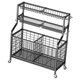 thumbnail image 5 of Equipo de entrenamiento de gimnasio en casa Rack de almacenamiento Rolling Sports Ball Ball Storage Rack 3 capas de pesas para pesas para kettlebells, 5 of 8