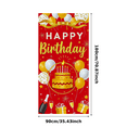 thumbnail image 5 of Red Happy Birthday Background Banner with Gold Glitter Balloons Cake Stars Party Supplies Photography Props Birthday Decoration Birthday Party Decorations, 5 of 8