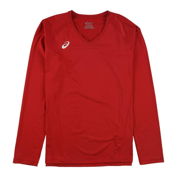 ASICS - Camiseta de voleibol para mujer, color rojo, extragrande
