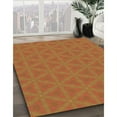 thumbnail image 3 of Ahgly Company Machine Washable Indoor Round Transitional Neon Orange Area Rugs, 6' Round, 3 of 7