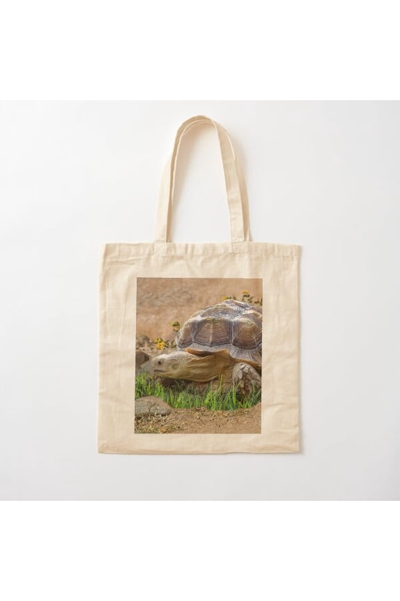 Roaming Tortoise Canvas Tote Bags, Reusable Shopping Bag