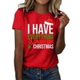 thumbnail image 2 of Mens Christmas Sweater Crewneck Holiday Themed Apparel Couple Matching Short Sleeve Mens Casual Clothing,Red,L, 2 of 5