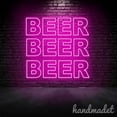 thumbnail image 2 of Handmadetneonsign Beer Beer Beer Neon Sign, Quote Wall Art Decor, Bar Pub Beer Wall Decor 52053, 2 of 5