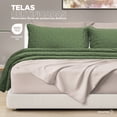 thumbnail image 3 of Set de 7 Piezas Edredón Ligero y Sábanas Matrimonial Dreamlab, Colcha para Cualquier Temporada, Hipoalergénica, Diseño Trébol Verde Seco, Beige, 3 of 5