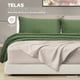 thumbnail image 3 of Set de 7 Piezas Edredón Ligero y Sábanas Queen Dreamlab, Colcha para Cualquier Temporada, Hipoalergénica, Diseño Trébol Verde Seco, Beige, 3 of 5