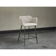thumbnail image 3 of Home Square Griffin 26.25" Fabric Counter Stool in November Gray - Set of 2, 3 of 7