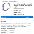 thumbnail image 2 of Lower Oil Pan Gasket Set - Compatible with 2001 - 2010 GMC Sierra 2500 HD 6.6L V8 2002 2003 2004 2005 2006 2007 2008 2009, 2 of 2