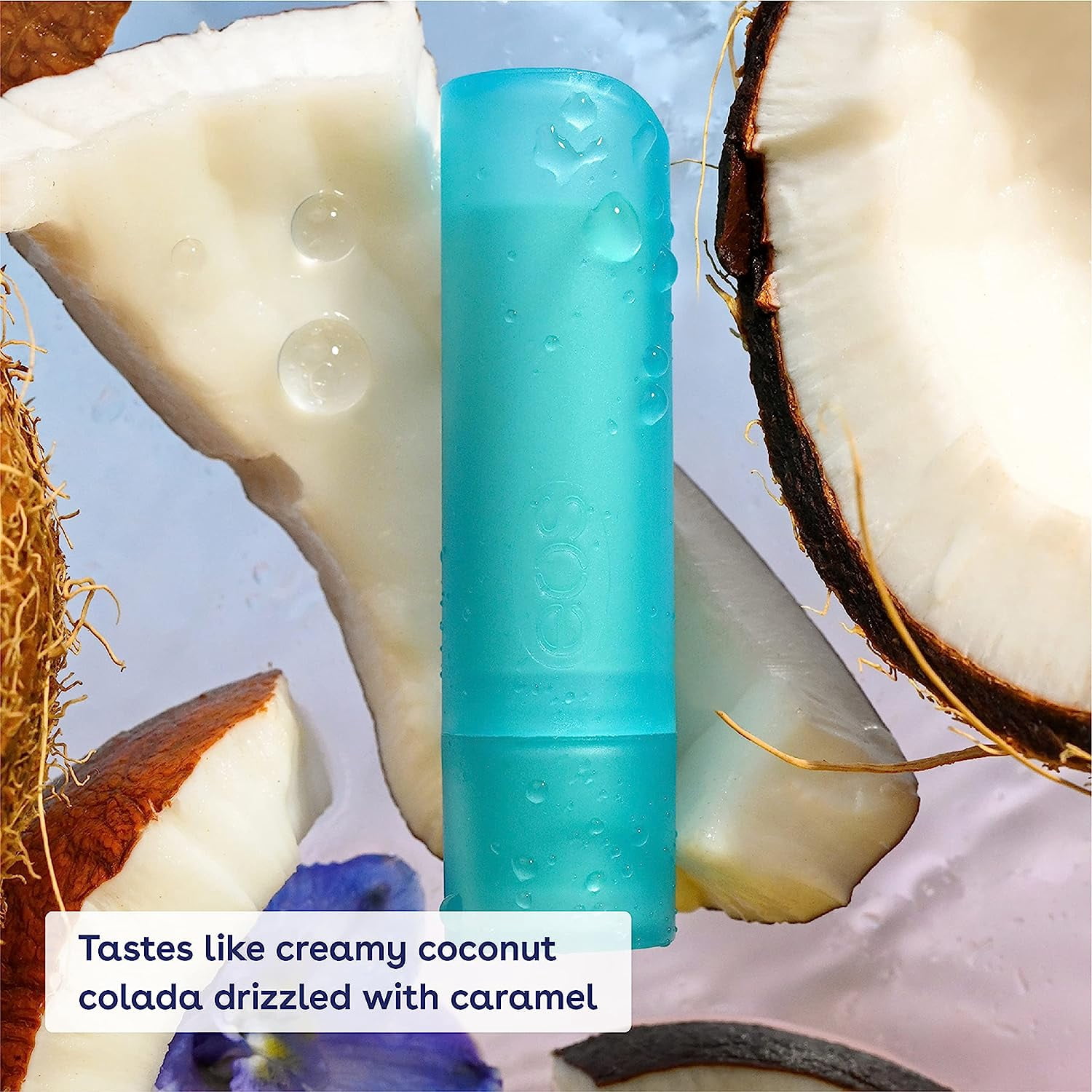 Eos Lip Balm Set- Island Coconut & Vanilla Frappe, 0.14 oz, Pack of 2