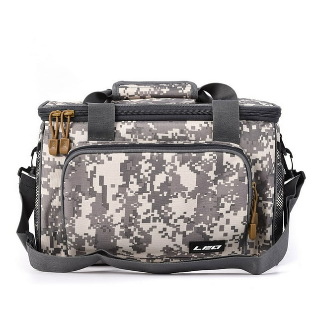 Sac de Pêche Portable Multifonctionnel en Toile Sac à Bandoulière de Pêche