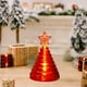 thumbnail image 1 of LED Christmas Tree Candle Ornament with Timer, Flameless Electronic Candle Light for Holiday Decor, Home Tabletop Fireplace Mantel Party Wedding Festival Celebration Decoration, Warm White Lights, 1 of 6