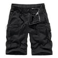 thumbnail image 2 of pstuiky Pantalones cortos deportivos para hombre, Pantalones cortos cargo con bolsillo y cintura elástica de color liso para hombre Pantalones cortos para correr para hombre, 2 of 3