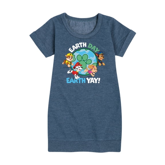 Paw Patrol - Earth Day Yay - Toddler And Youth Girls Fleece Dress