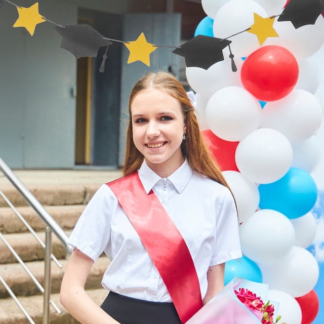 Milisten Banner Para Fiesta De Graduación Gorro Multicolor En Decorativo Duradero Y Fácil De Montar