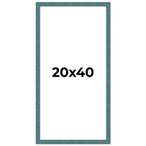 20x40 Frame Blue Rustic Barnwood Solid Wood Picture Frame Width 1.25 Inches | Interior Depth 0.5