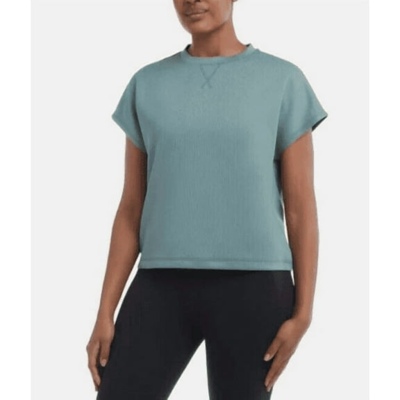 Danskin Ladies' Ribbed Tee Green Small
