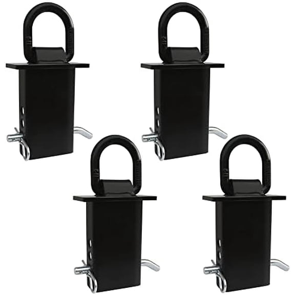 4PCS 16200lbs Trailer Stake Pocket D Ring Tie Downs Fit for Flated Trucks and Trailers with Standard 2" x 4" Stake Pockets