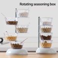 thumbnail image 6 of opvise Seasoning Box Multiple Layers Good Sealing Large Capacity Sugar Salt Container Transparent Rotatable Vertical Spice Jar, 6 of 7