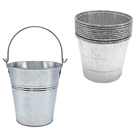 Smoker Grill Black Grease Drip Bucket with Foil Liner Bucket Beverage Tub Beer Bottle Cooler for Grills Wood Pellet Models