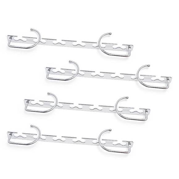 Wosthever Percha de Metal portátil, sencilla y adecuada para guardarropa diario, percha multifunción de cinco orificios Almacenamiento y organización del hogar Plata