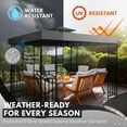 thumbnail image 5 of Gazebo Cover Replacement Canopy Top 10x10 Ft (3m x 3m) - Double Tier Top Canopy Cover Replacement with UV30+, Dirt, Water Resistant for Outdoor, Sunshade, Garden, Patio, Pavilion (Gray), 5 of 6