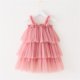 thumbnail image 4 of Odeerbi Las Niñas de Verano de Tul Escalonada Vestido de Flores Correa Tutu Vestido Sin Mangas Tirante de Malla Vestido, 4 of 7