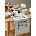 thumbnail image 6 of Table Runner Dresser Scarves 72 Inch Long, Japanese Koinobori Tokyo Carp Streamer Linen Dining Table Runners Abstract Fish on Burlap Tabletop Scarf for Wedding Holiday Party Kitchen, 6 of 9