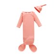 thumbnail image 1 of Toddler Baby Sleep Sack Set, Infant Solid Color Long Sleeve O-neck Sleeping Pocket + Elastic Hat for Spring, Fall, 1 of 5
