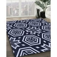thumbnail image 2 of Ahgly Company Indoor Rectangle Patterned Night Blue Area Rugs, 4' x 6', 2 of 6