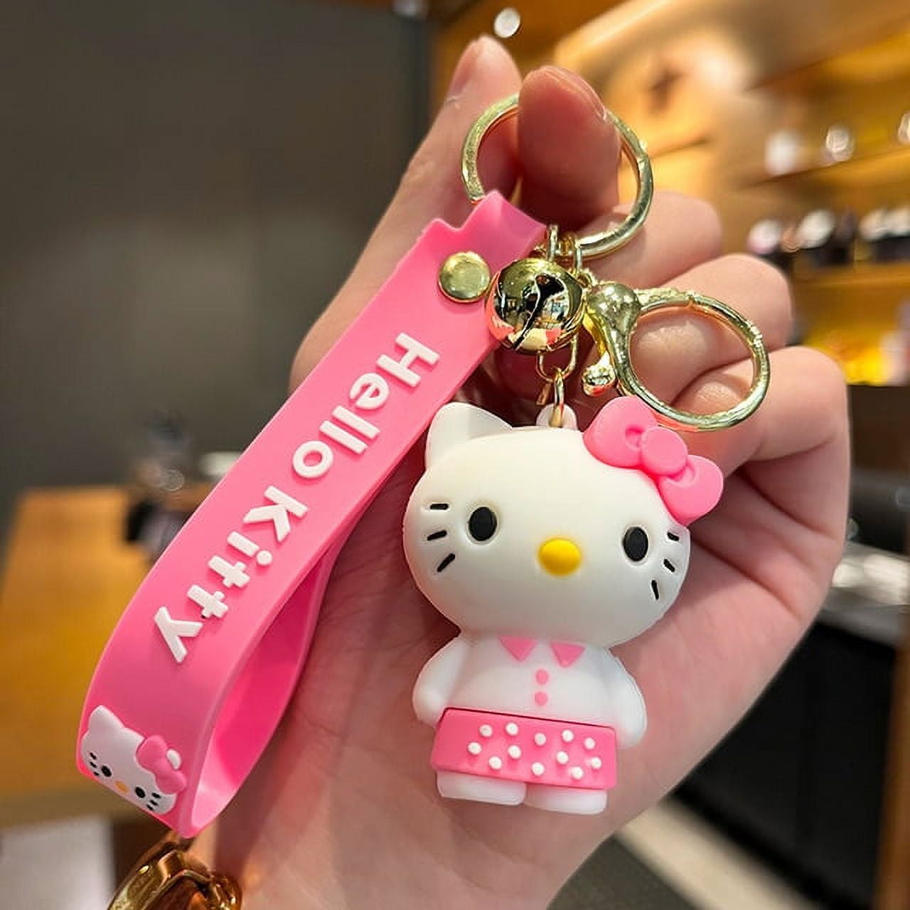 Kawaii Sanrio Hello Kitty Keychain Cartoon Doll Cute Kitty Pvc Key
