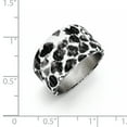 thumbnail image 2 of Chisel Stainless Steel Polished Black and White Textured Ring, 2 of 2