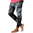 thumbnail image 3 of Danhjin Halloween Leggings for Women Print Stretchy High Waist Slim Graphic Yoga Pants Casual Workout Gym Running Comfy Soft Trousers, 3 of 6