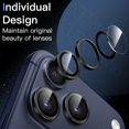 thumbnail image 3 of fuzhong-Camera Lens Protector for iPhone 17 Pro 6.3-Inch and iPhone 17 Pro Max 6.9-Inch, 9H Tempered Glass Metal Individual Ring Cover, Easy Installation Tray, HD Clear, 1 Set (Black), 3 of 4