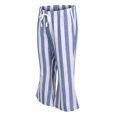 thumbnail image 7 of CONROSES Girls Baggy Linen Pants Wide Leg Pants for Girls Trendy Striped Elastic Waist Drawstring Leisure Jogger Pants With Pockets, 7 of 7