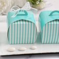 thumbnail image 6 of Efavormart Lovable Striped Cupcake Purse Favor Boxes Candy Treat Gift Wrap Box Bridal Shower Wedding Party 10pc - White/Turquoise, 6 of 6