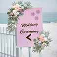 thumbnail image 3 of Abbraccia 2 Pieces Wedding Arch Flowers Welcome Sign Decoration Corner Flowers Artificial Flowers for Ceremony Birthday Window Ornament Blue Pink, 3 of 9