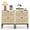 Beige(2 Drawers), variant on Brafabhome Rattan Nightstand Set of 2 with Drawers, Modern Bedside Table with Large Storage for Bedroom, Accent Sofa End Tables for Living Room | Beige