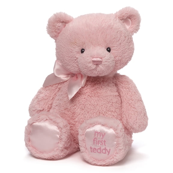 Baby GUND My First Teddy Bear, Ultra Soft Animal Plush Toy for Babies and Newborns, Pink, 15