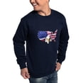 thumbnail image 4 of CafePress - Bald Eagle Over American Flag Sweatshirt (Dark) - Classic Crew Neck Sweatshirt, 4 of 5