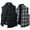 Black, variant on NTACZA Stand Collar Men's Jacket Black Zip up Sleeveless Puffer Vest Plaid Cotton Convertible Puffy Coat Mens Coats Fall L