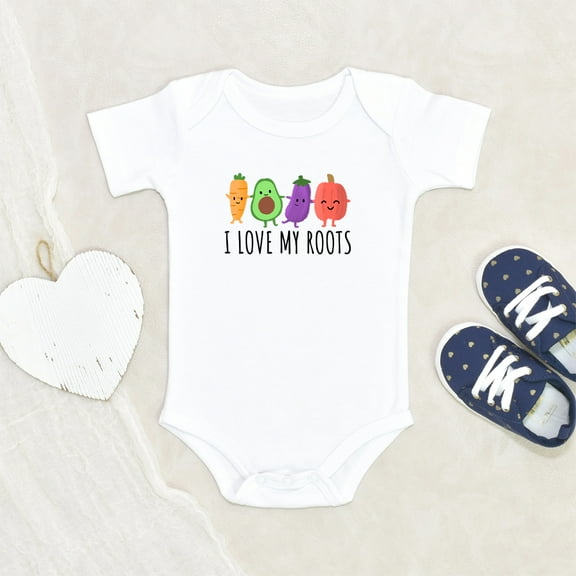 Newbabywishes - Funny Love My Root Vegetable Baby Clothes for Boys and Girls - Newborn Baby Clothes
