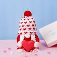 thumbnail image 3 of Valentines Day Gnome Plush Decorations,2 PCS Mr. and Mrs. Handmade Pink Scandinavian Tomte,Valentine Gnomes Plush with Holding Red Heart Ornaments,Home Table Gnomes Decor,Gifts, 3 of 6