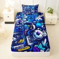 thumbnail image 3 of jejeloiu Football Game Twin Sheet Sets,Soccer Sport Bedding For Ball Gamer 3pcs, 3 of 6