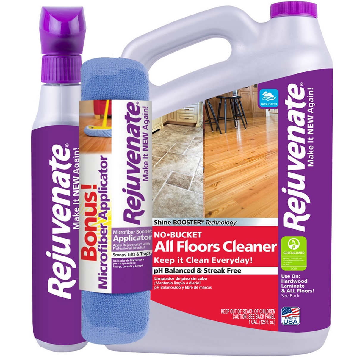 Rejuvenate Floor Cleaner 32 fl. oz. + 128 fl. oz. plus Bonus Applicator
