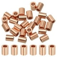 thumbnail image 1 of Uxcell Wire Rope Stop Sleeve, Copper Crimping Loops Sleeve Round Crimp Ferrules for Wire Rope and Cable Ferrule 1/16"(2mm), 1 of 7