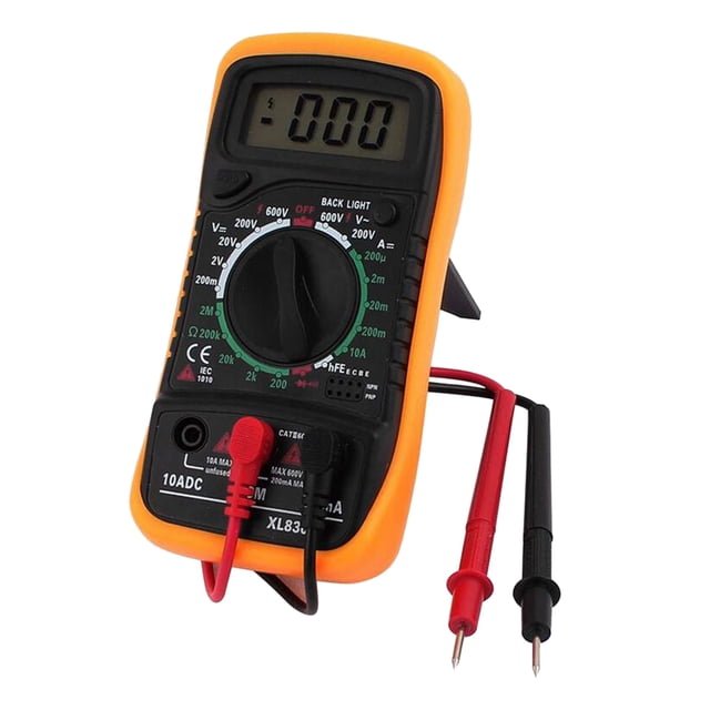 Multímetro Digital, Medidor De Voltios TRMS, Rango Automático Y Manual; Probador De Voltaje De Medidas, Corriente, Resistencia, Continuidad, Frecuenci - Amarillo Sunnimix voltímetro probador de voltaje