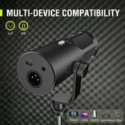 FIFINE TANK3 USB/XLR Dynamic Microphone for Podcast, Professional Studio Recording Mic with Headphone Jack, Gain Control, Mute for PC Computer, Mixer