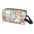 thumbnail image 2 of Goofa Lovely Bear Printed Toiletry Bag with Handle,Large Capacity Travel Makeup Cosmetic Bag for Women, Carry on Airport Airline Compliant Bag, 2 of 9