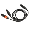 thumbnail image 3 of Cable XLR macho a doble XLR hembra, Cable de micrófono divisor tipo Y para mezclador, ecualizador, amplificador de órgano electrónico, 3 of 8